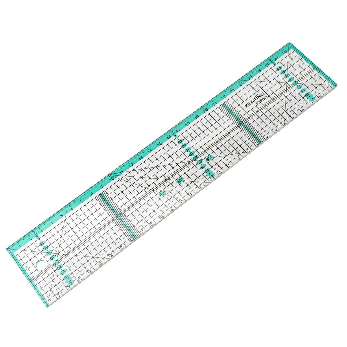 Kearing Patchwork Lineal mit Metallkante (30 x 6 cm)