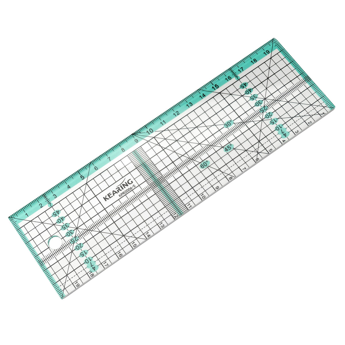 Kearing Patchwork Lineal mit Metallkante (20 x 6 cm)