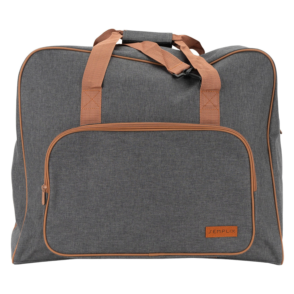 Semplix Nähmaschinentasche XL anthrazit/braun (52 x 40 x 27 cm)