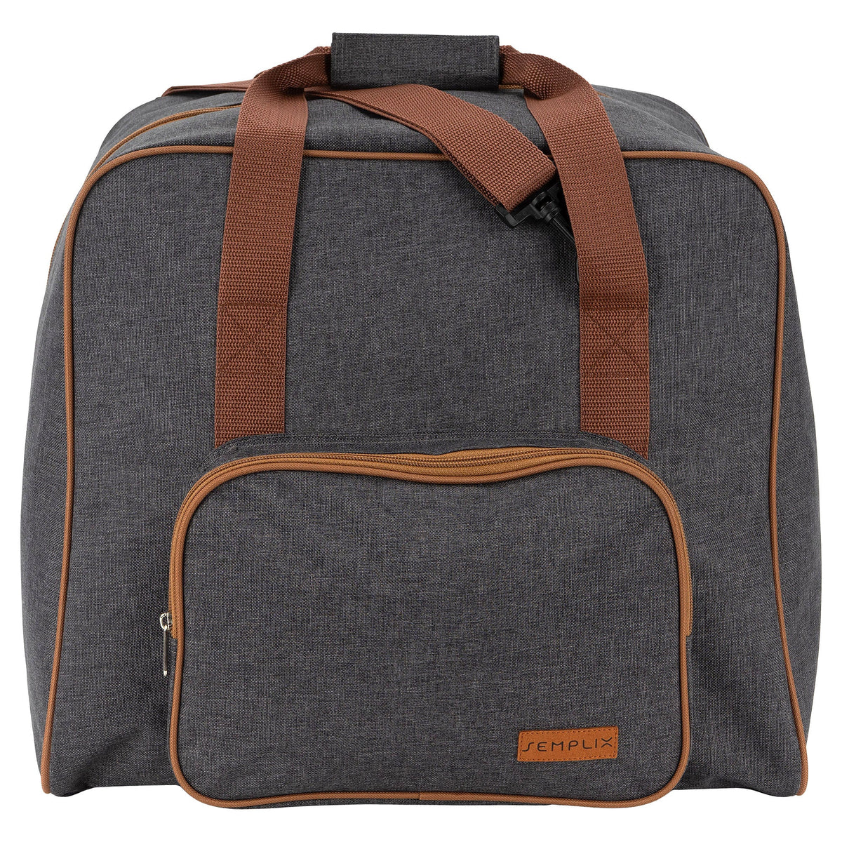 Semplix Overlocktasche anthrazit/braun (44 x 38 x 33 cm)