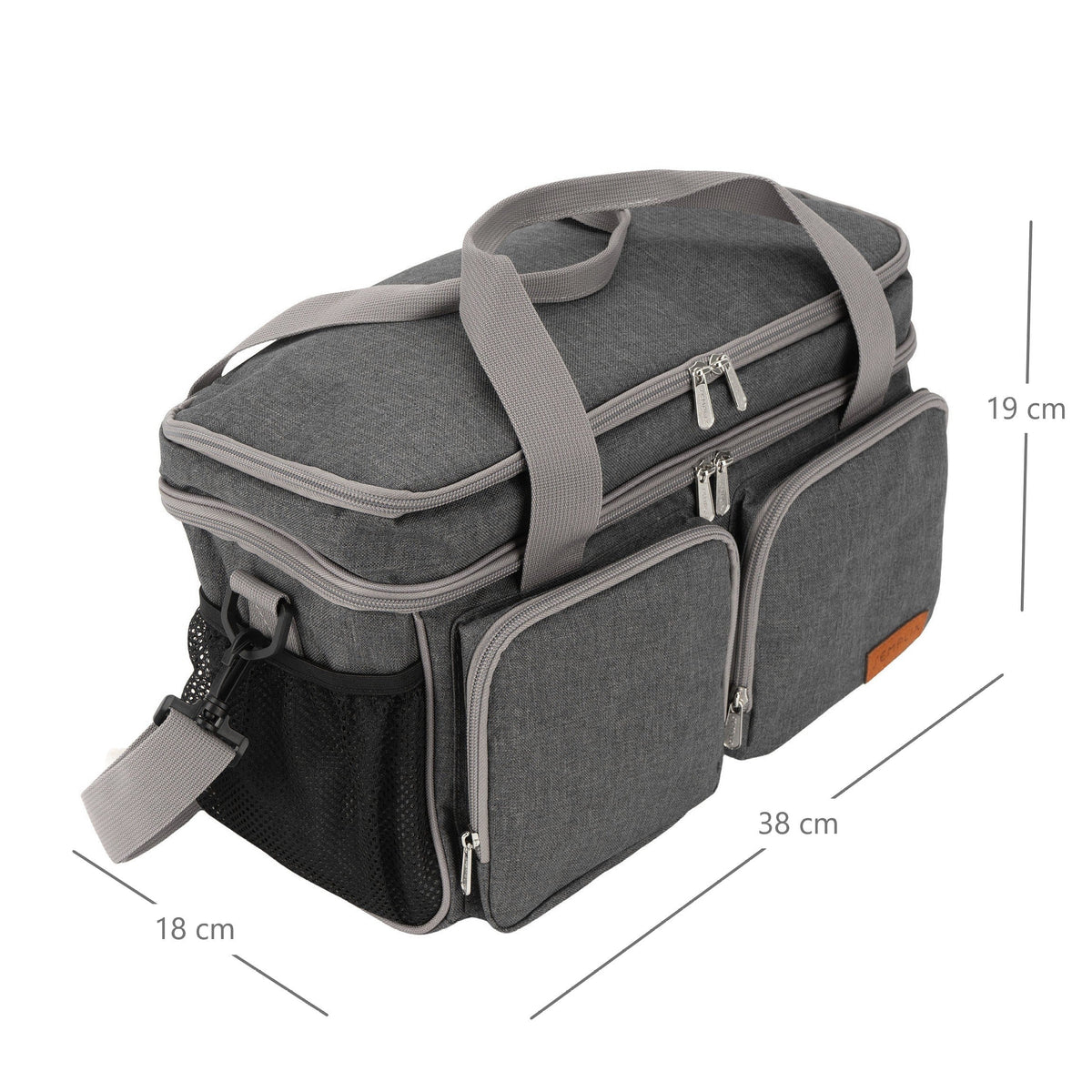 Semplix Multifunktionstasche anthrazit/grau (38 x 18 x 19 cm)