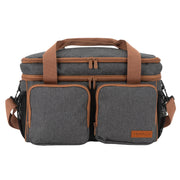 Semplix Multifunktionstasche anthrazit/braun (38 x 18 x 19 cm)