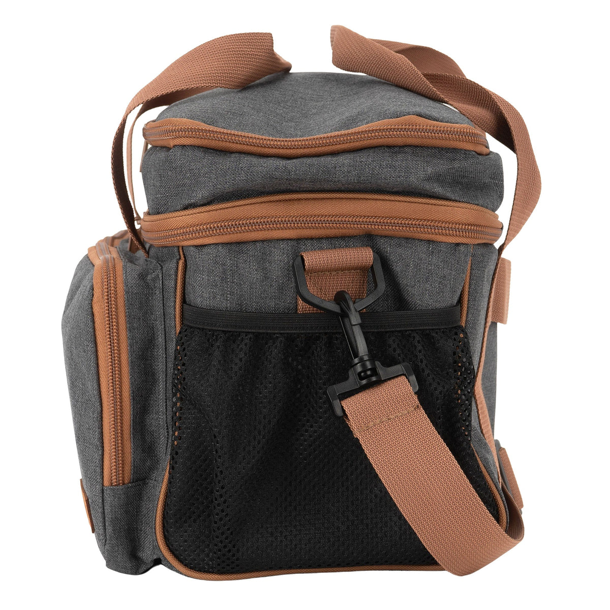Semplix Multifunktionstasche anthrazit/braun (38 x 18 x 19 cm)