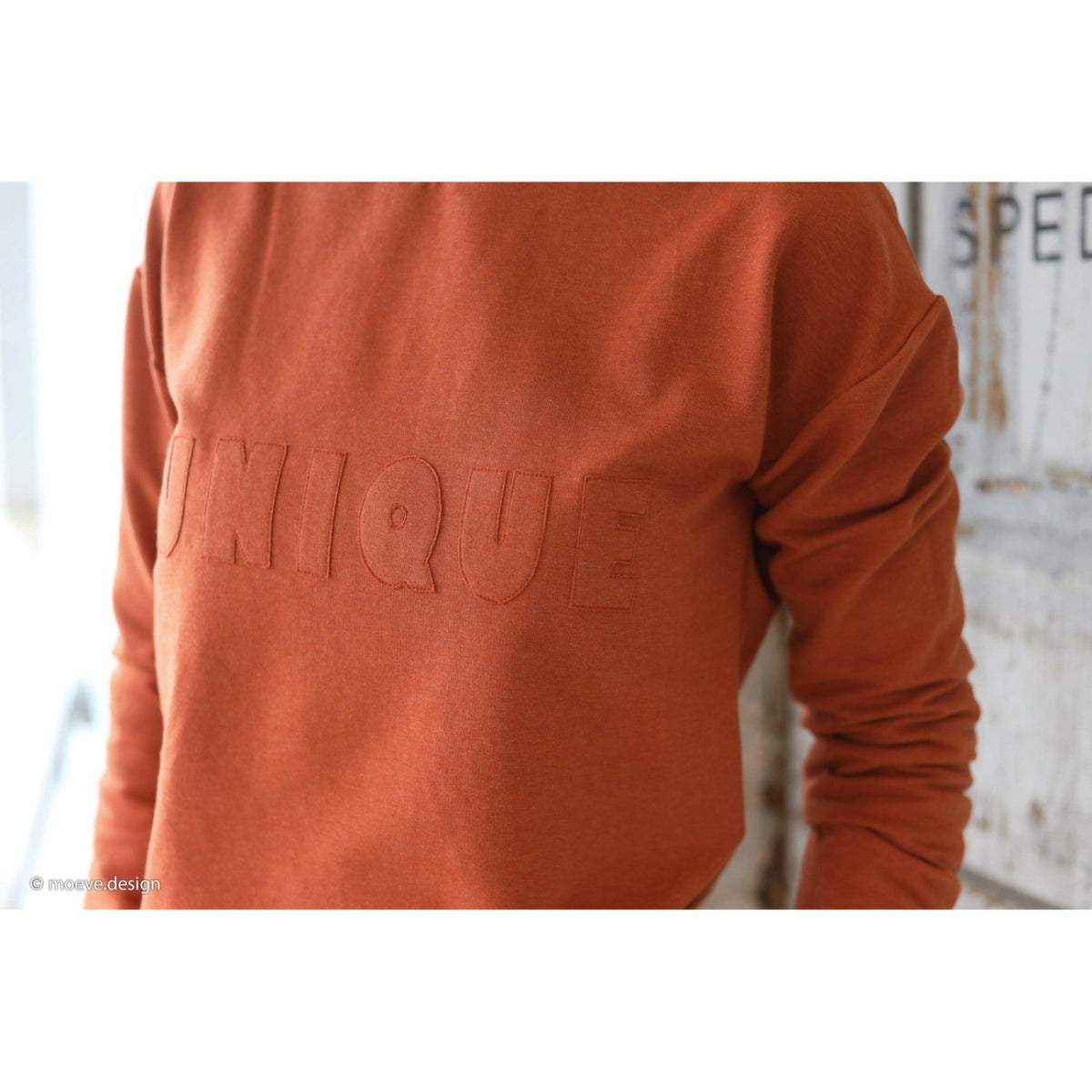 Baumwoll Sweat Stoff Eike angeraut melange - Eike melange von Swafing