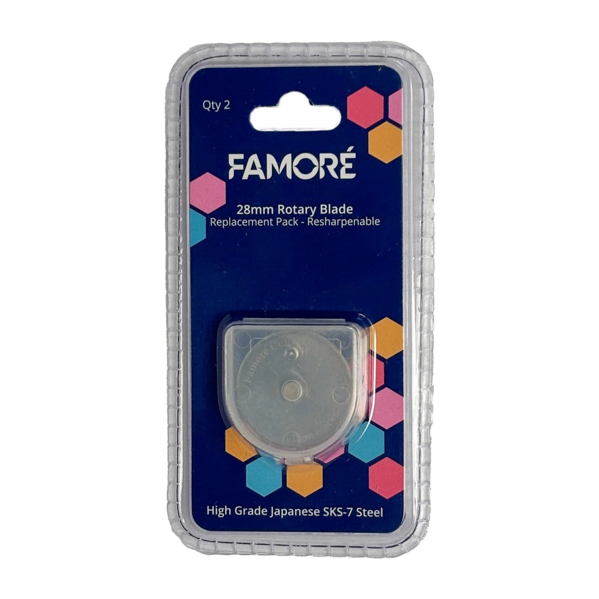 Famore Rollschneider-Ersatzklinge 28 mm 2er Pck.