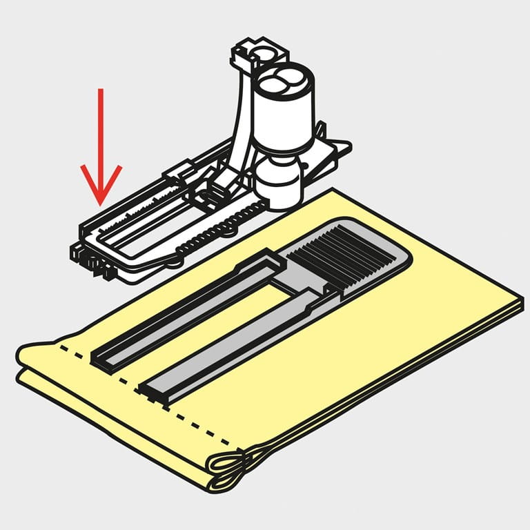 Bernina Höhenausgleich für Knopflöcher (breit)