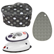 Semplix Mini-Dampfbügeleisen-Set Polka Dots anthrazit/grau