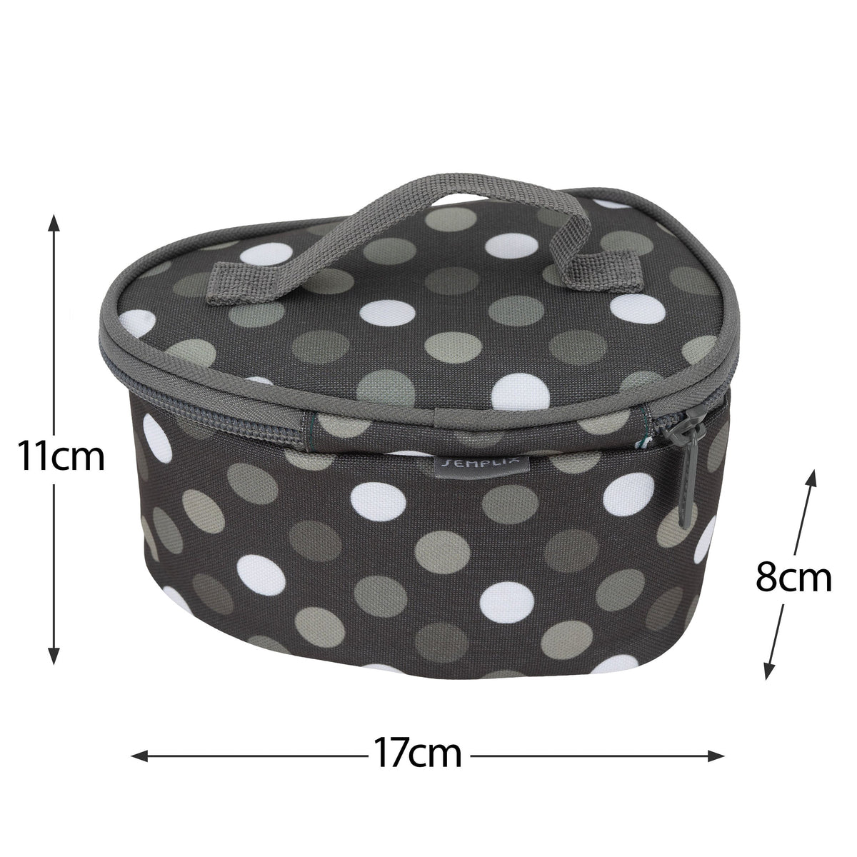 Semplix Mini-Dampfbügeleisen-Set Polka Dots anthrazit/grau