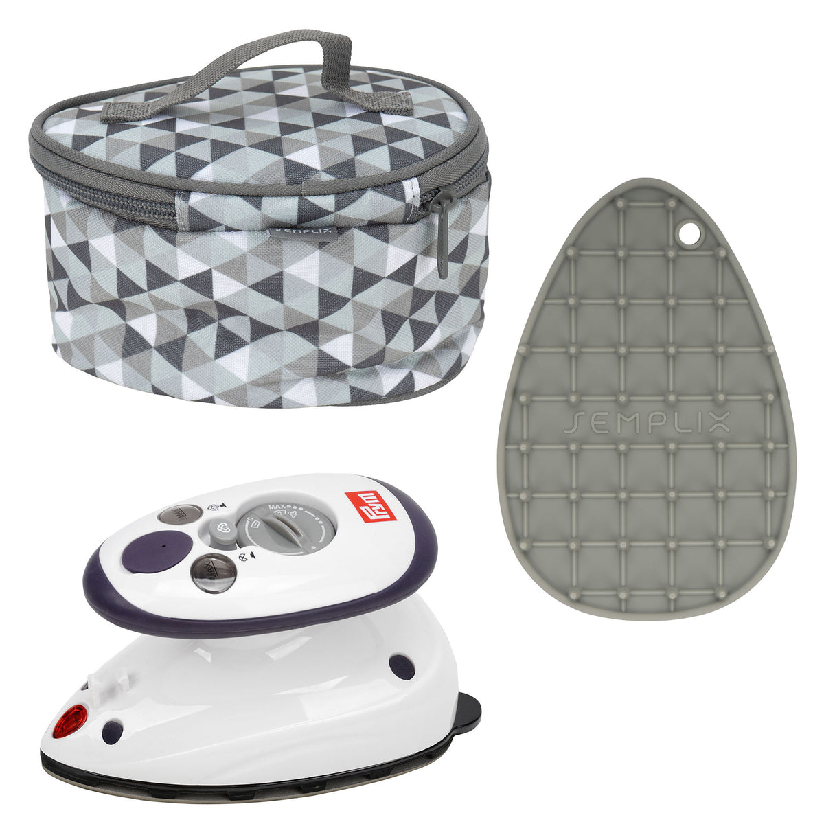 Semplix Mini-Dampfbügeleisen-Set Diamond gray/grau