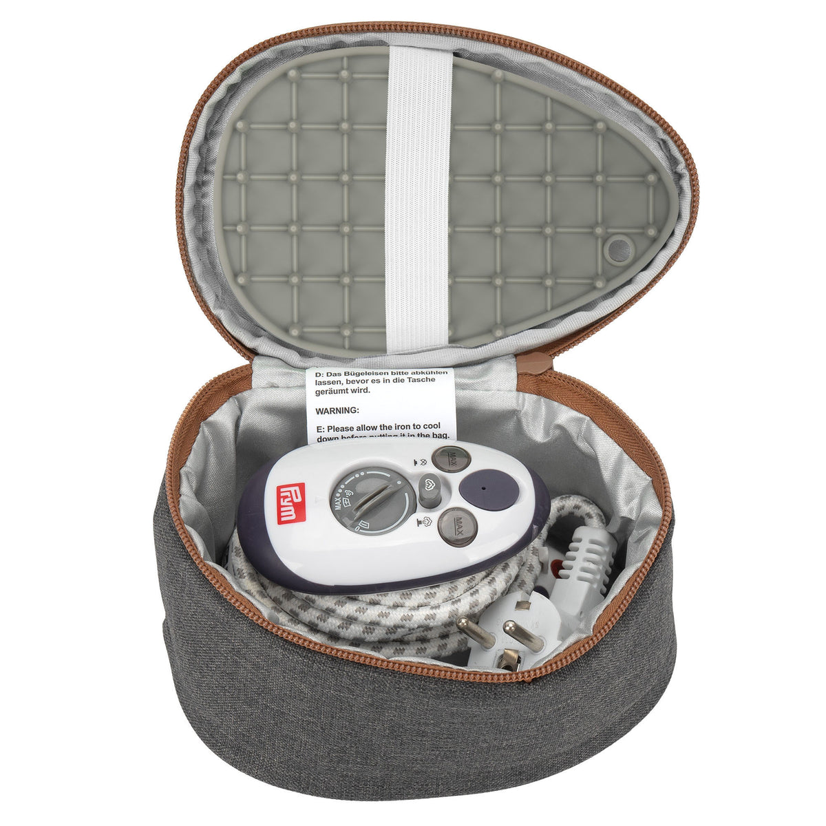 Semplix Mini-Dampfbügeleisen-Set anthrazit/braun/grau