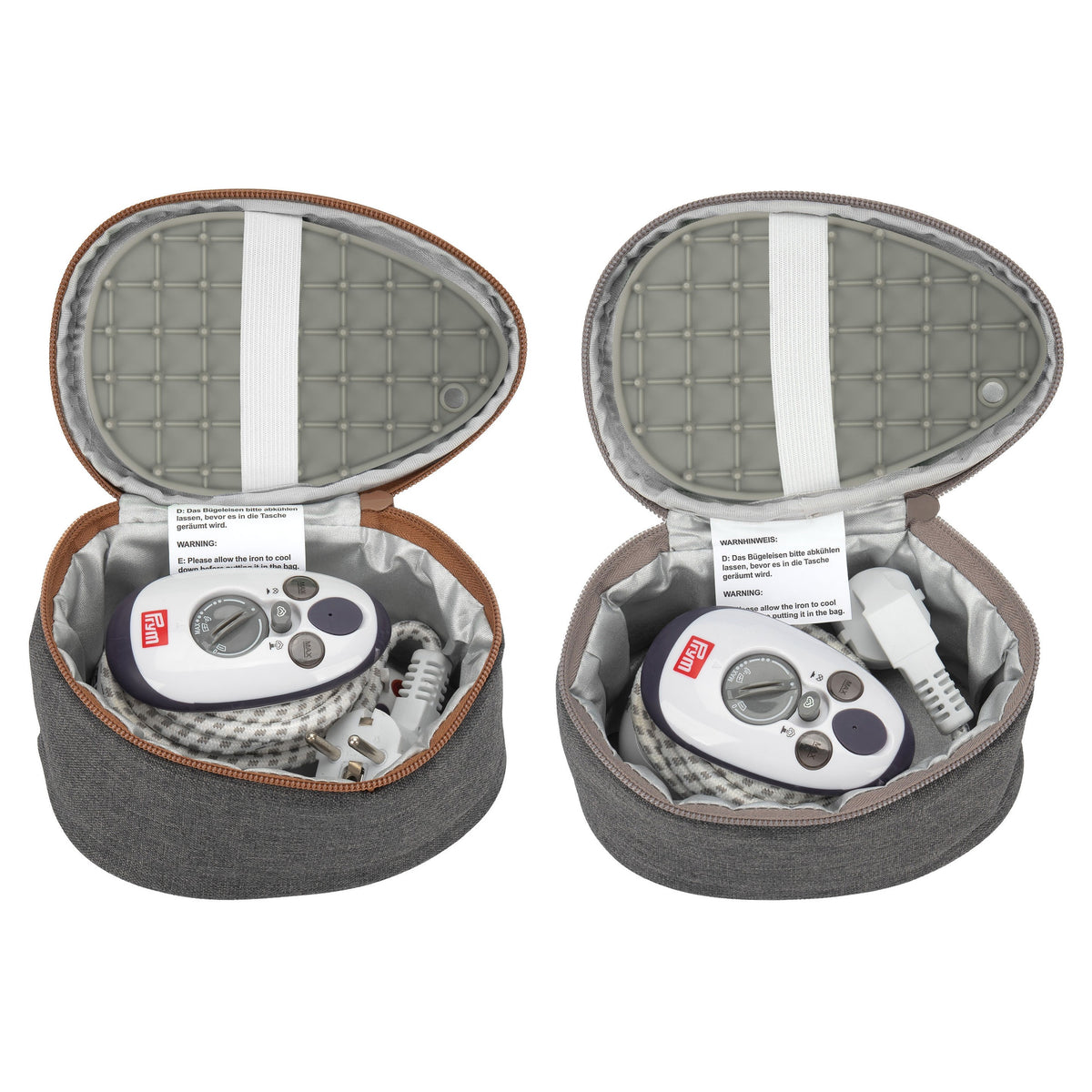 Semplix Mini-Dampfbügeleisen-Set anthrazit/braun/grau