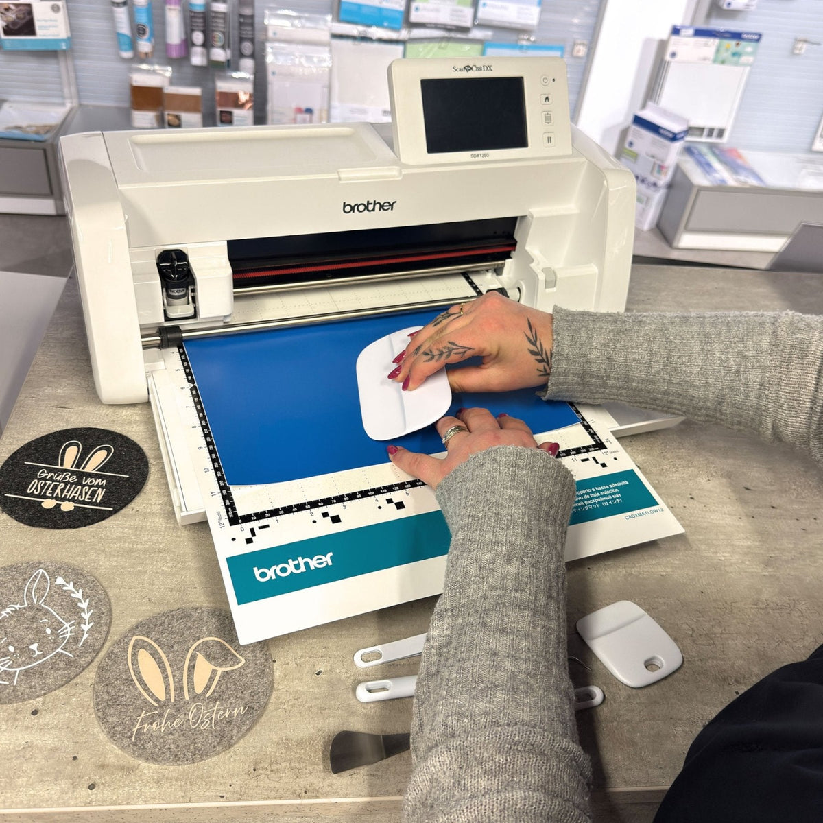 Semplix Aufbewahrungstasche mit Plotterzubehör rosé
