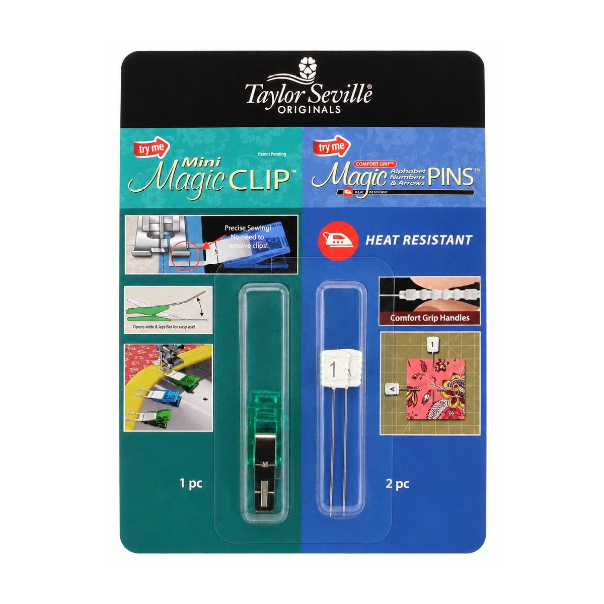 Taylor Seville Magic Mini Clips & Alphabet Pins Sample Card