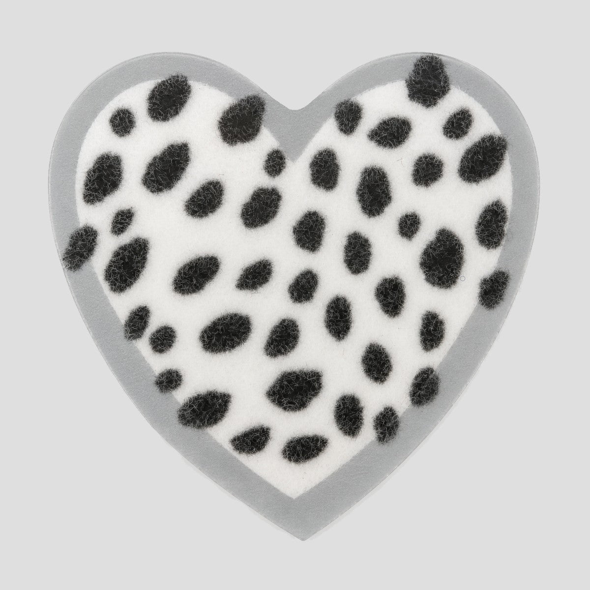 Paul und Clara Iron-On Flock-Patch Herz zum Aufbügeln