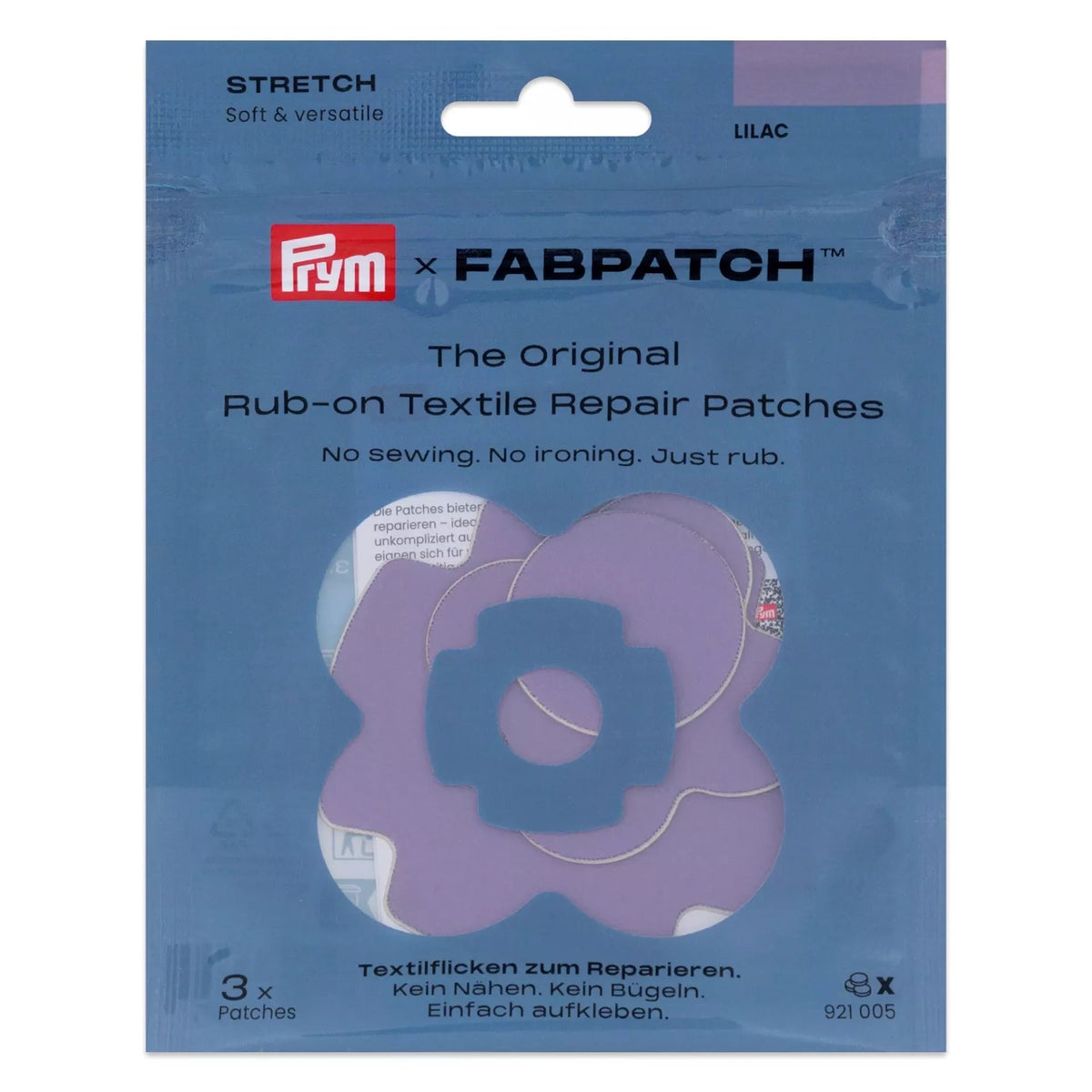 Prym Rub-On Patch STRETCH (3 Stück / verschiedene Farben)
