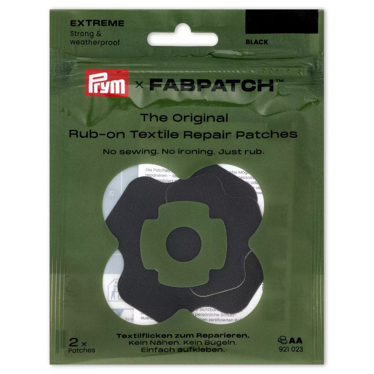 Prym Rub-On Patch EXTREME (2 Stück / schwarz)