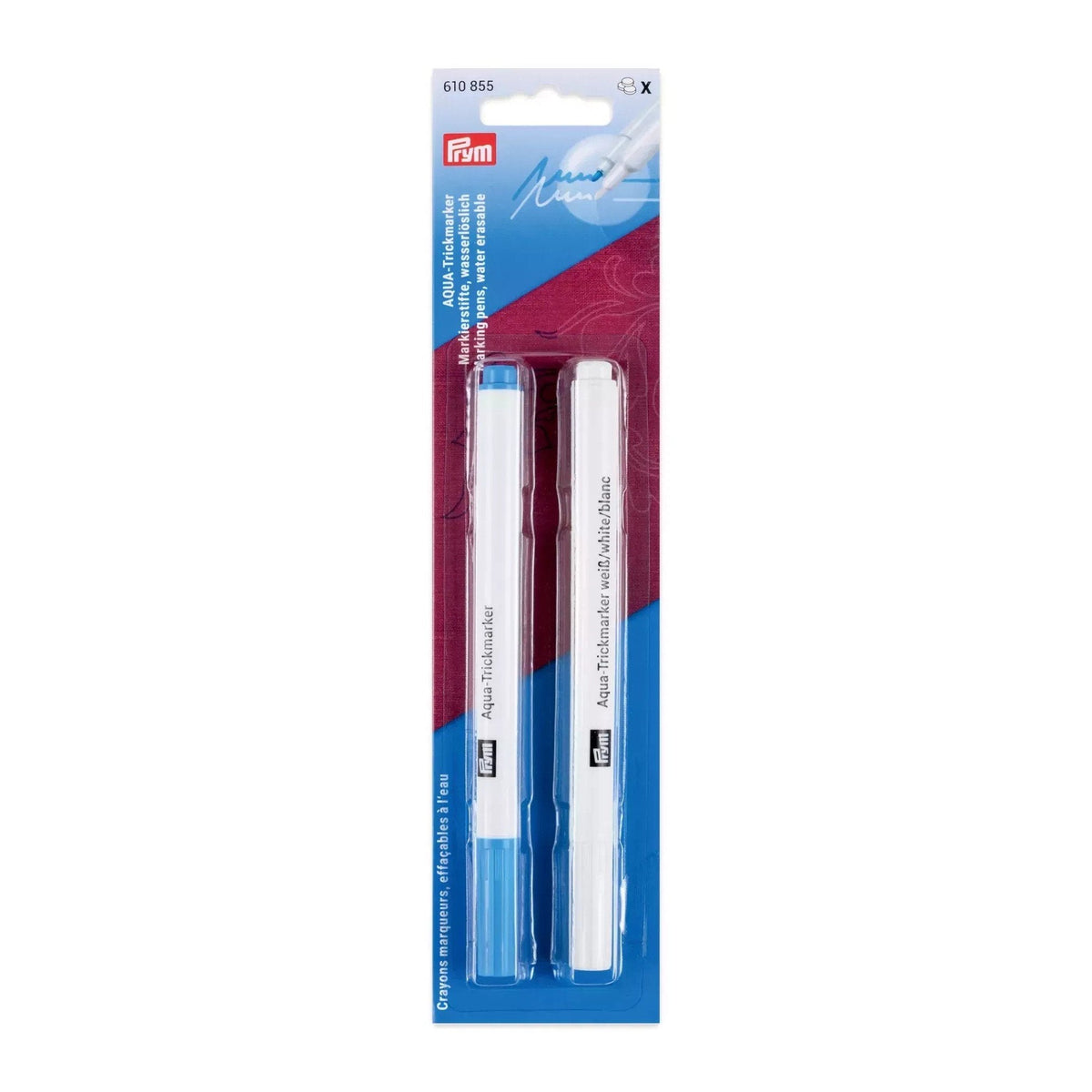 Prym Aqua Trick-Marker wasserlöslich (türkis und weiß)