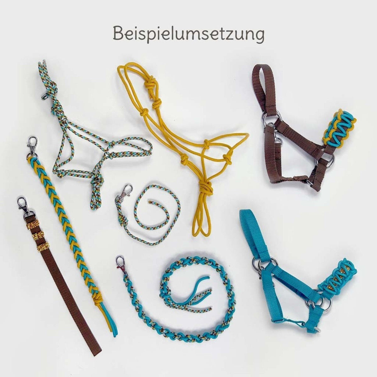Kullaloo Hobby Horse Halfter Material-Set petrol/braun