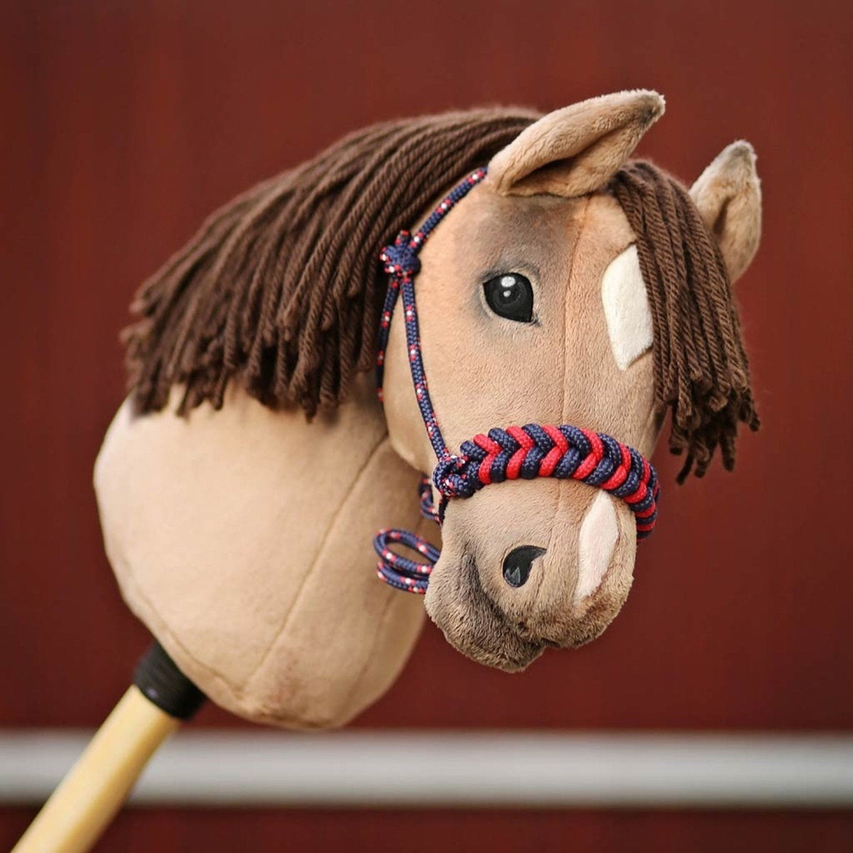 Kullaloo Hobby Horse Halfter Material-Set navy/rot