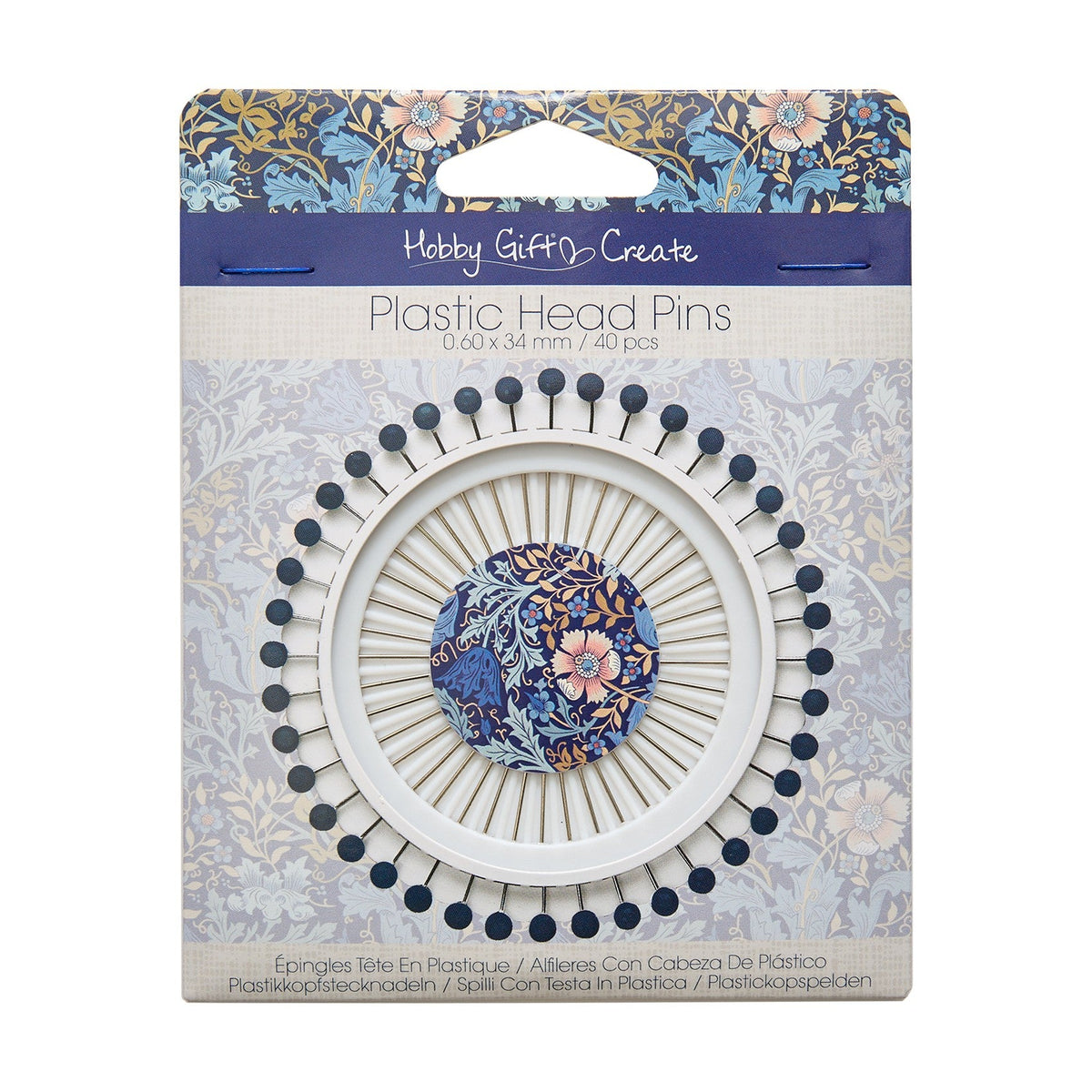 Plastikkopfstecknadeln von Hobby Gift Floral (40er Set)