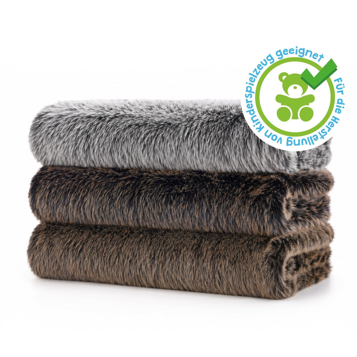Kullaloo Kunstfell Fluffy Rabbit Dip Dye (Meterware / 12 mm Florlänge / Fantastic Furs / Stoff)
