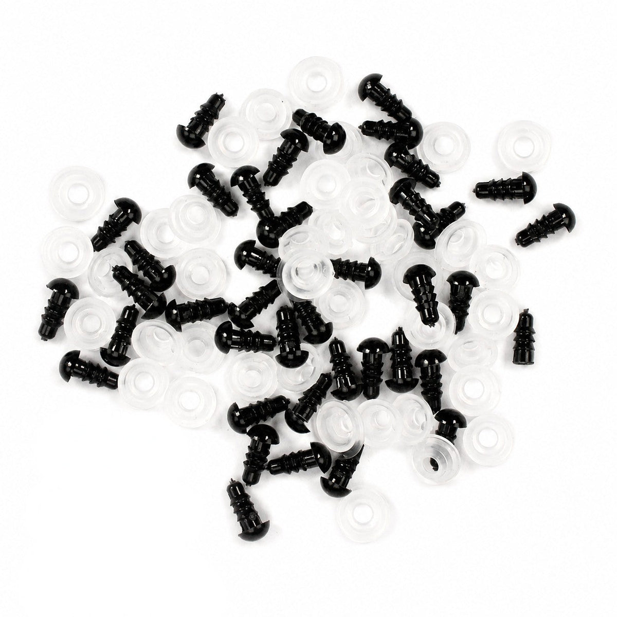 Go Handmade Sicherheitsaugen Set schwarz (Ø 6 mm / 20 Paar)