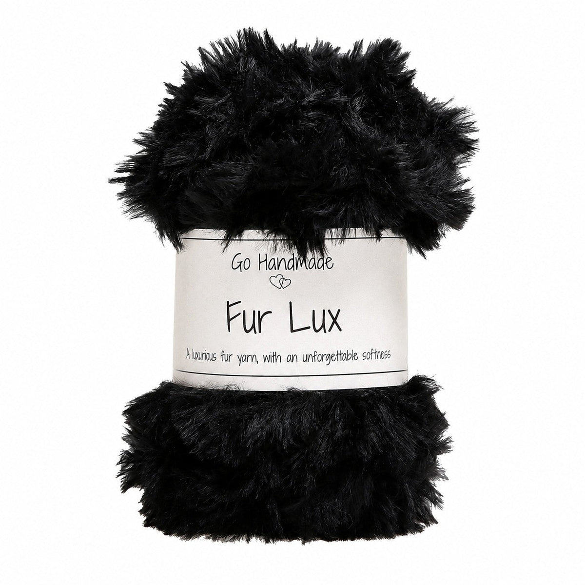 Go Handmade Pelzgarn FUR LUX schwarz (100 g / für Hobby Horse Mähnen)