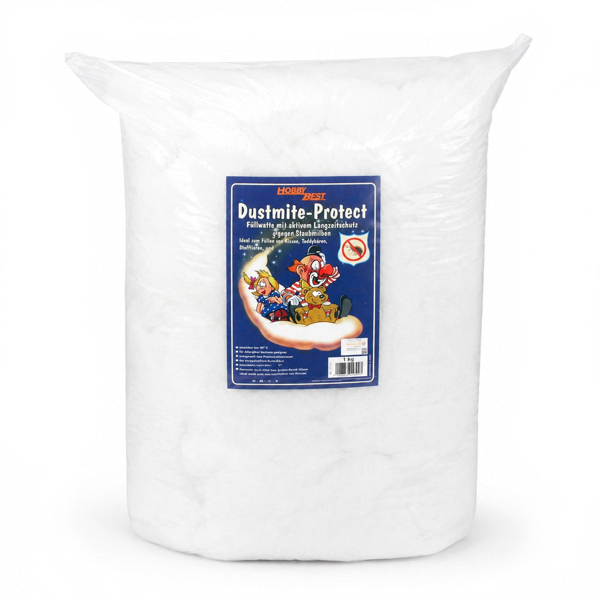 Hobbybest Füllwatte Dustmite protect (Allergiker geeignet / 1 kg / weiß)