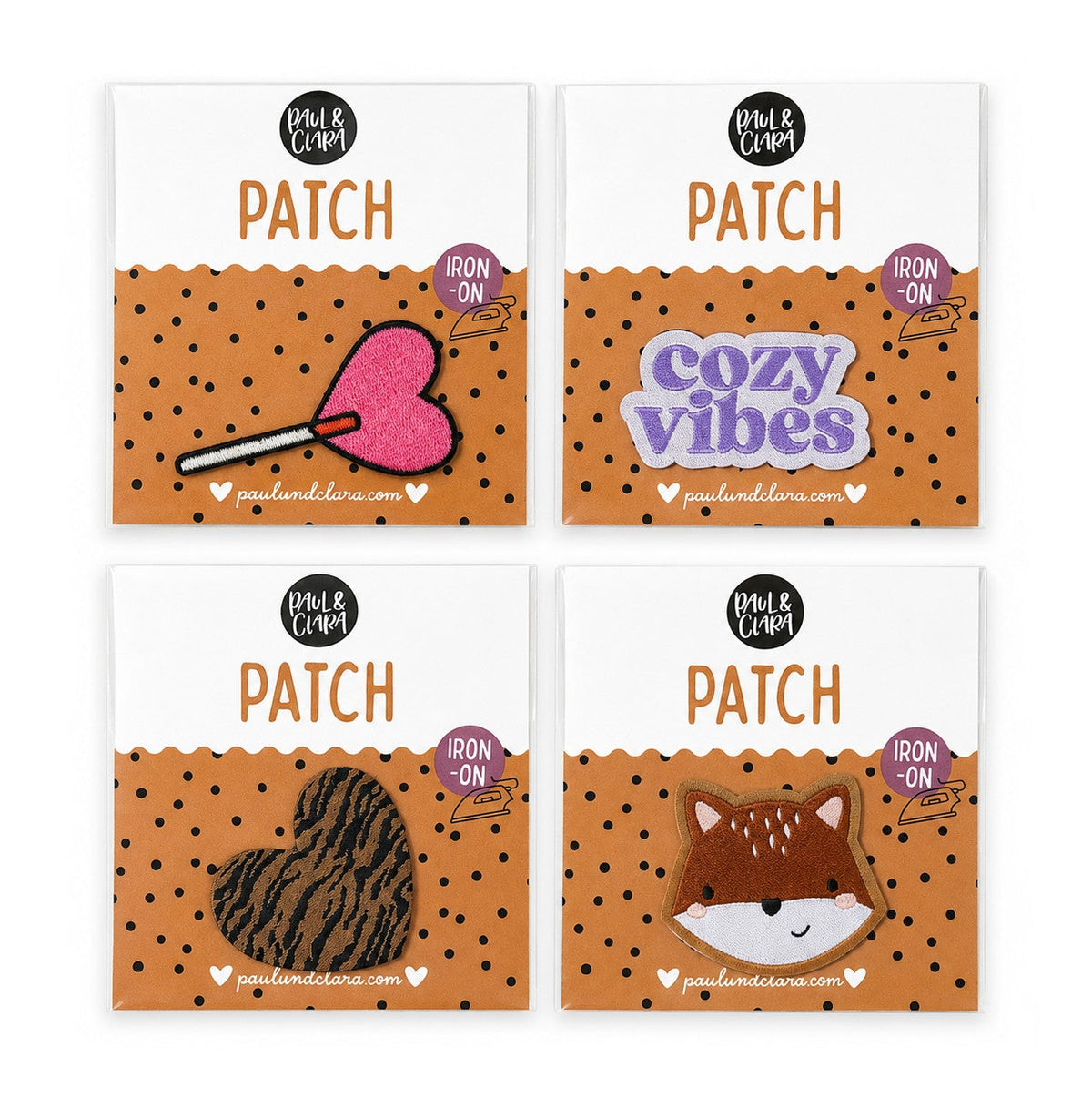 Paul und Clara Iron-On Patches (verschiedene Designs)