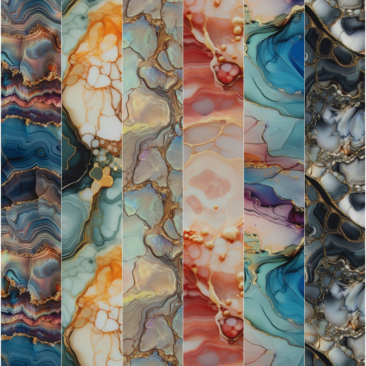 Swafing Oxfordgewebe/Outdoorstoff Liquid Art Flowing Bloom by Sarah Mariam (wasserabweisend)