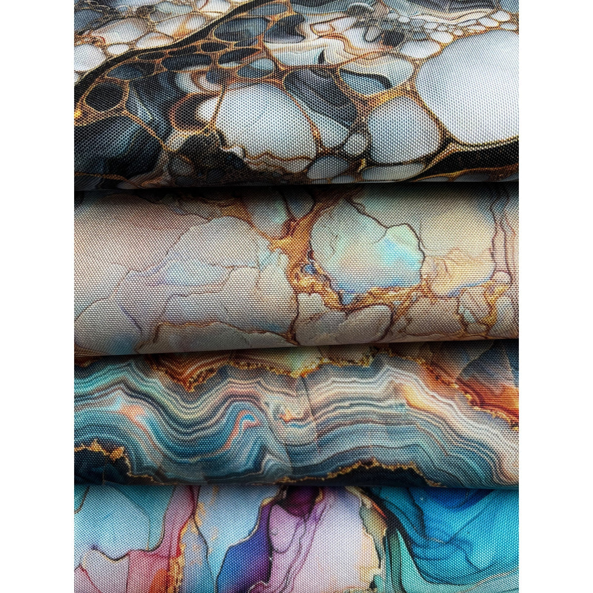 Swafing Oxfordgewebe/Outdoorstoff Liquid Art Flowing Bloom by Sarah Mariam (wasserabweisend)