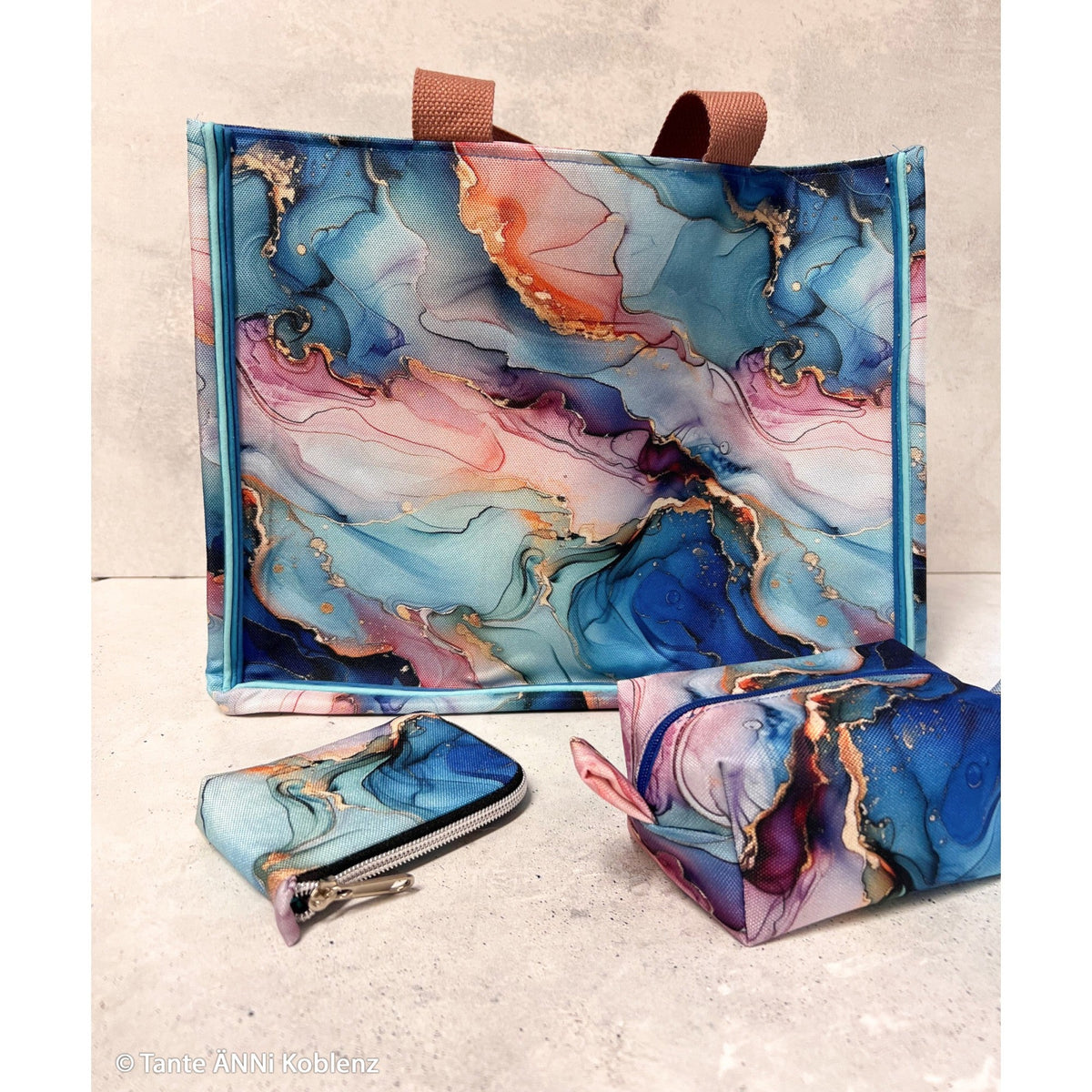 Swafing Oxfordgewebe/Outdoorstoff Liquid Art Flowing Bloom by Sarah Mariam (wasserabweisend)