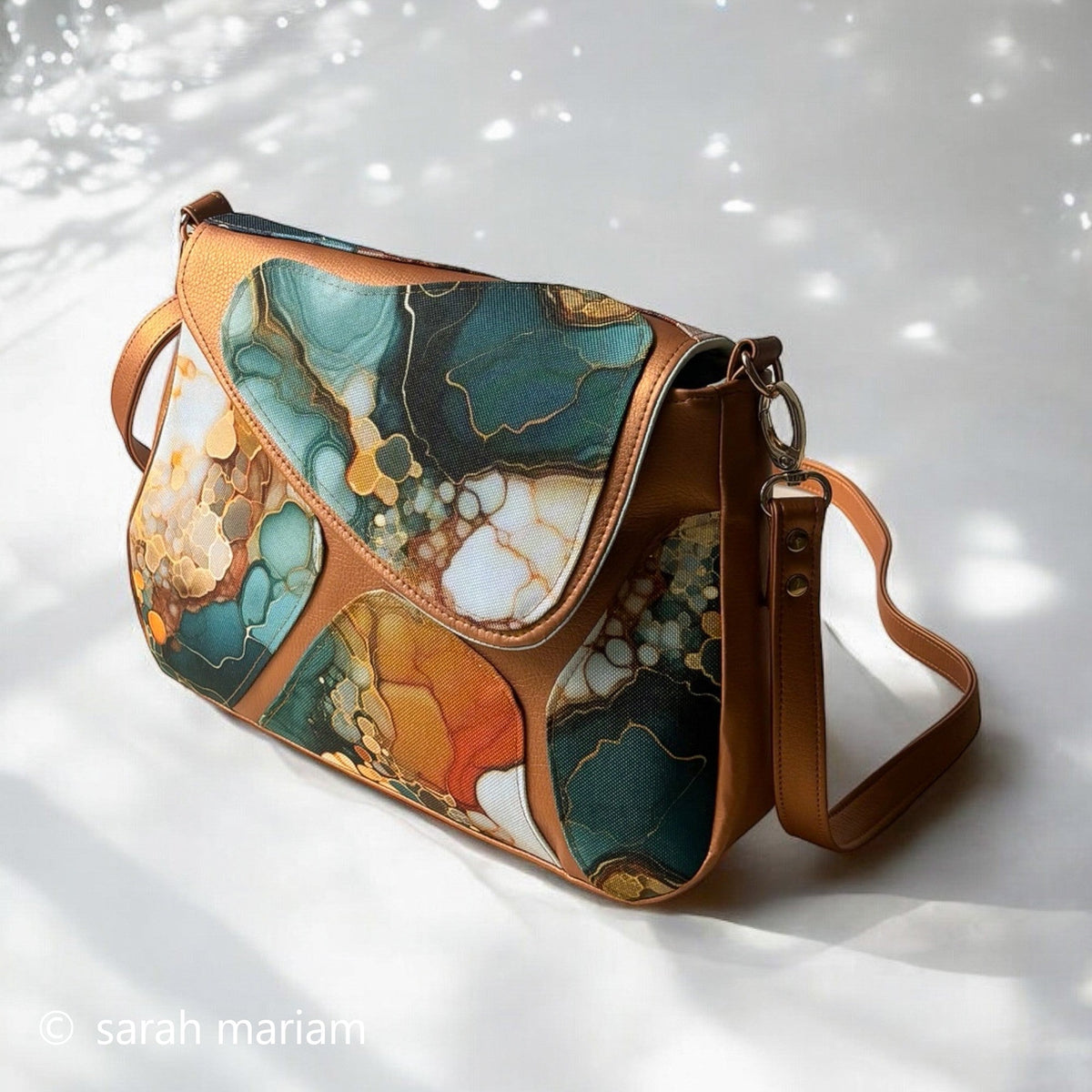Swafing Oxfordgewebe/Outdoorstoff Liquid Art Flowing Bloom by Sarah Mariam (wasserabweisend)