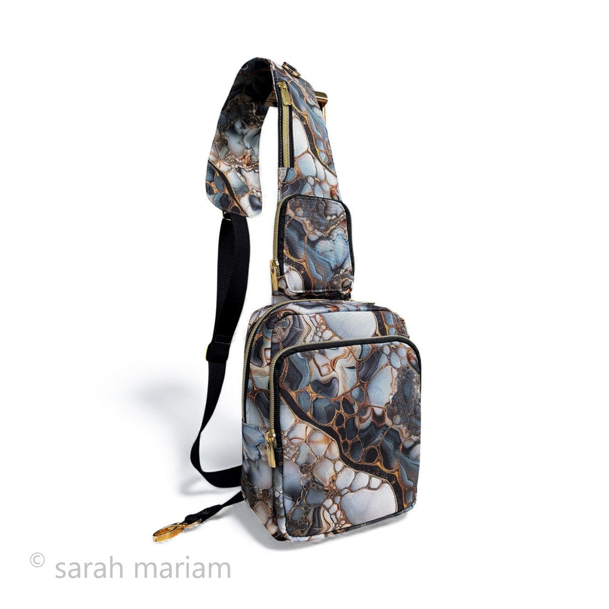 Swafing Oxfordgewebe/Outdoorstoff Liquid Art Flowing Bloom by Sarah Mariam (wasserabweisend)