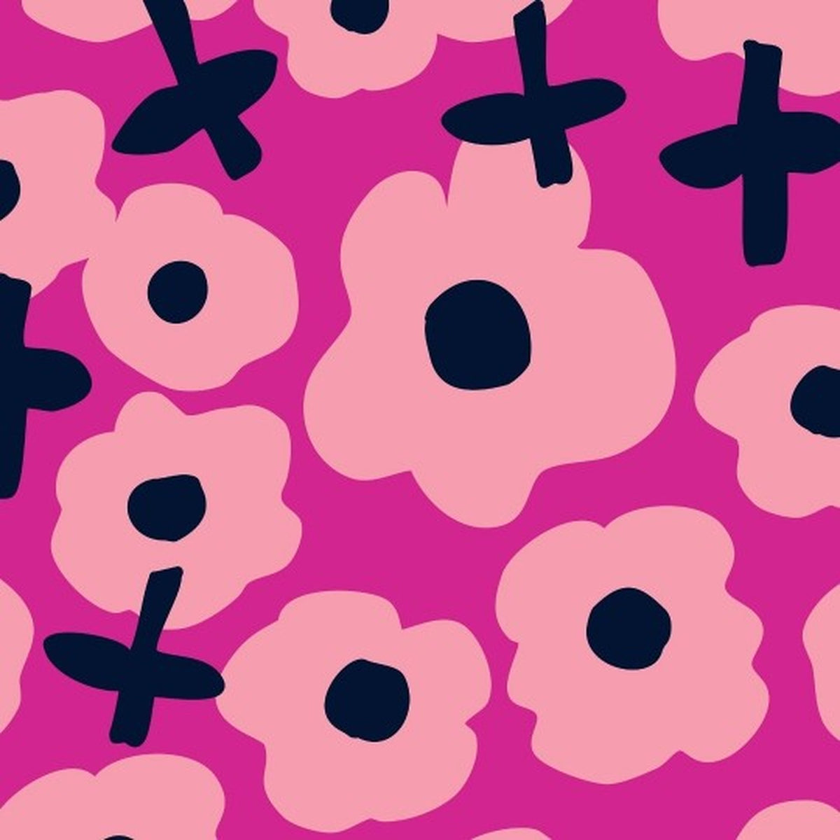 Canvas Stoff Blooming Pops pink by Karina+Kind