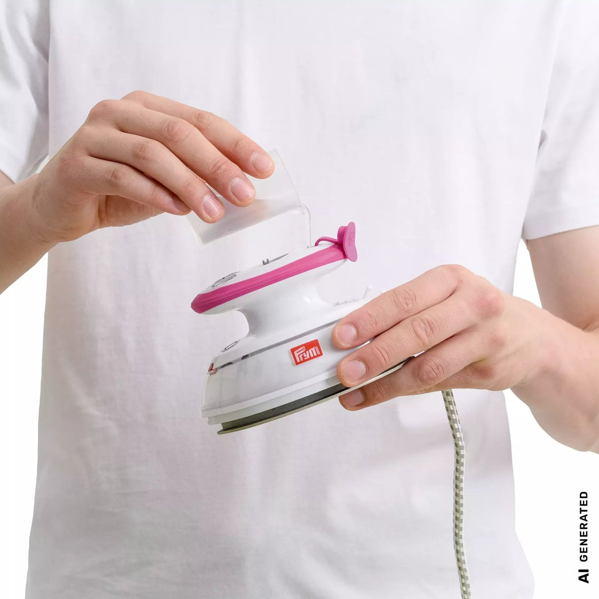 Prym Dampfbügeleisen MINI Set (pink / Euro-Schuko-Stecker)
