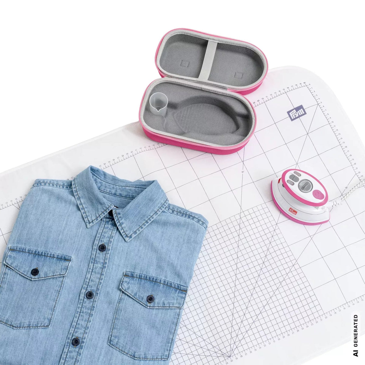 Prym Dampfbügeleisen MINI Set (pink / Euro-Schuko-Stecker)