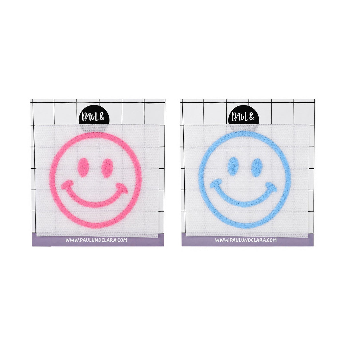 Paul und Clara Teddy Patch Smile (Iron-On / verschiedene Farben)