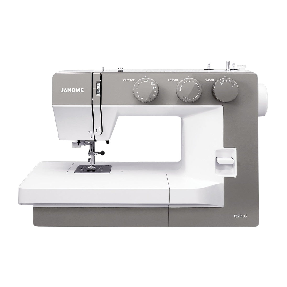 Janome 1522LG mechanische Nähmaschine (hellgrau)