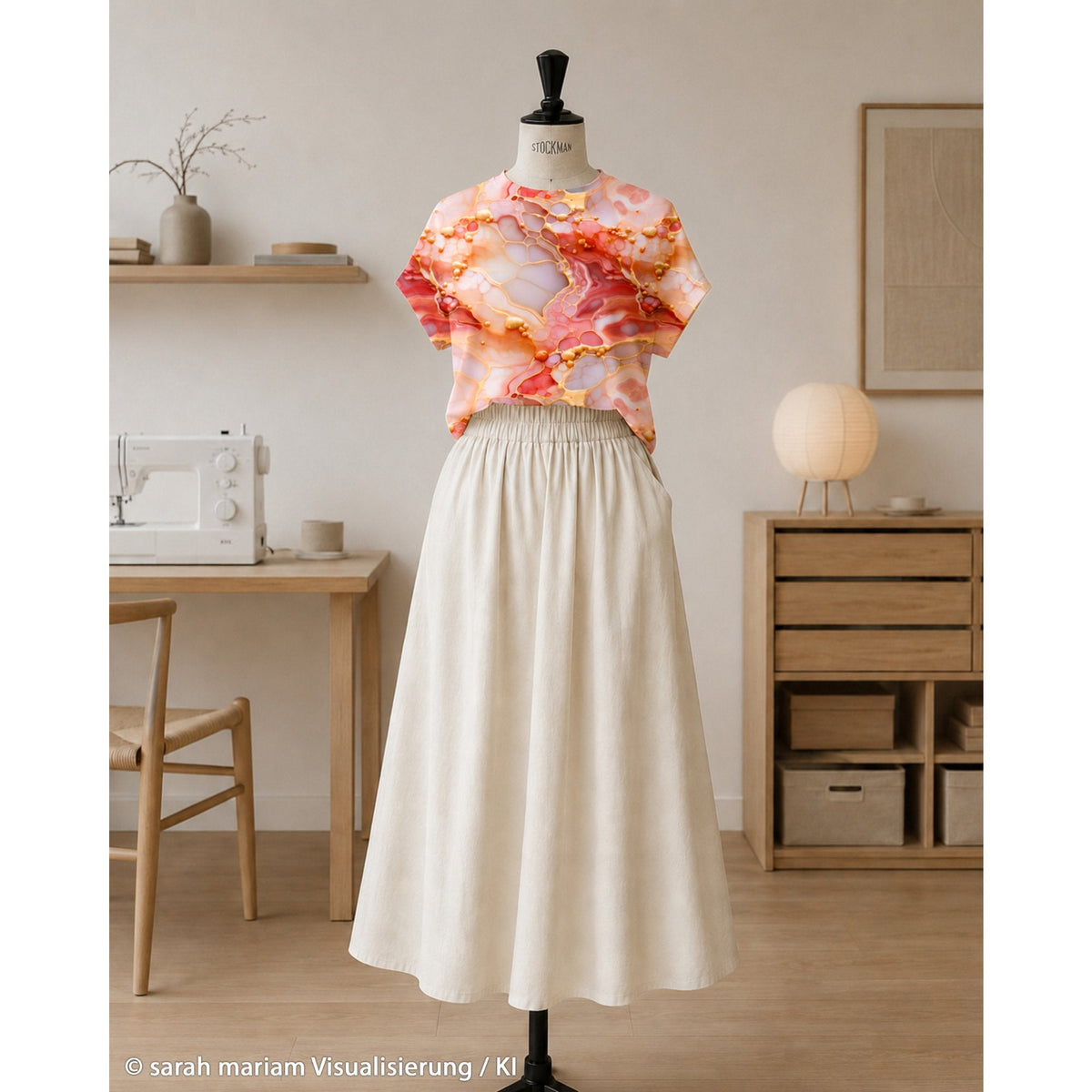 Swafing French Terry Flowing Bloom by Sarah Mariam (verschiedene Designs)