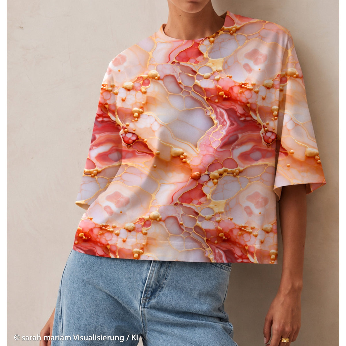 Swafing French Terry Flowing Bloom by Sarah Mariam (verschiedene Designs)