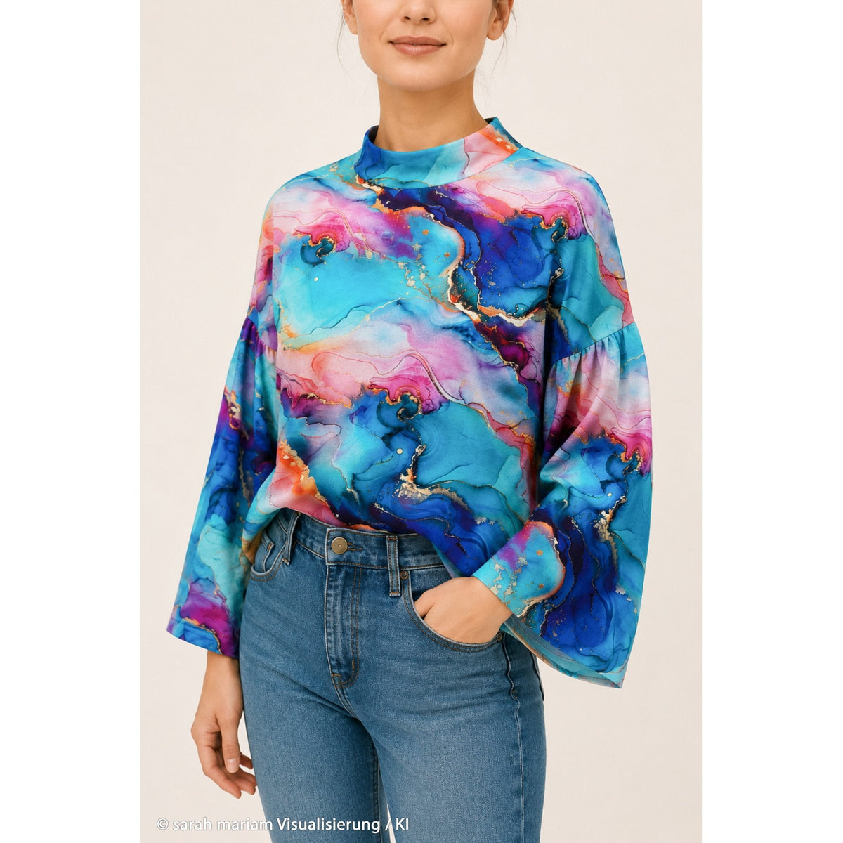 Swafing French Terry Flowing Bloom by Sarah Mariam (verschiedene Designs)