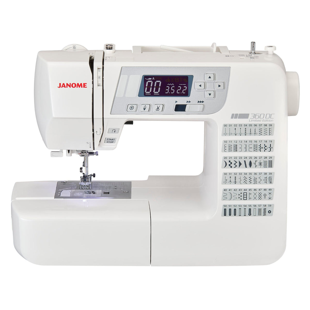Janome 360DC LE Computernähmaschine mit großem Anschiebetisch
