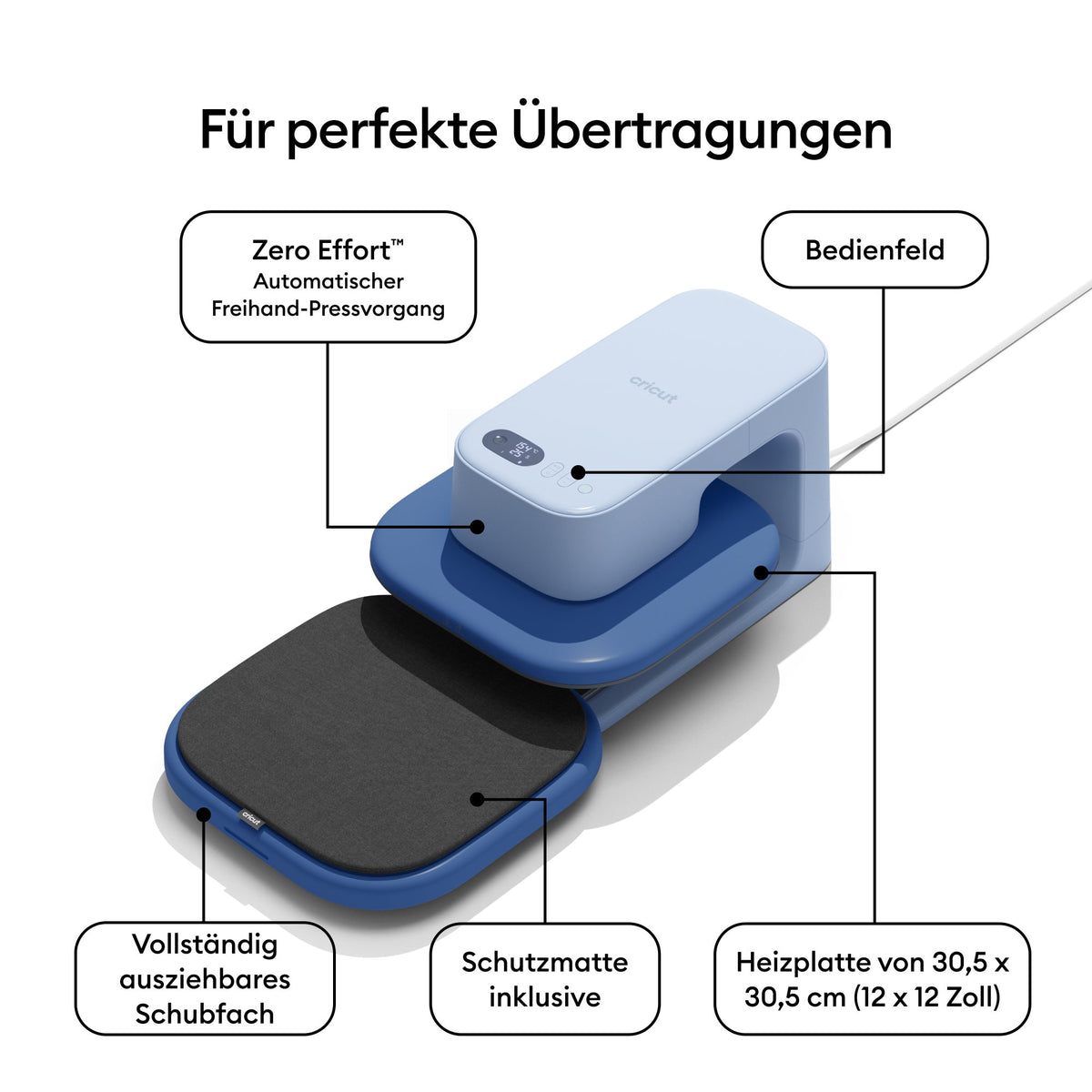Cricut AutoPress™ 2 Transferpresse (30,5 x 30,5 cm / 12" x 12")