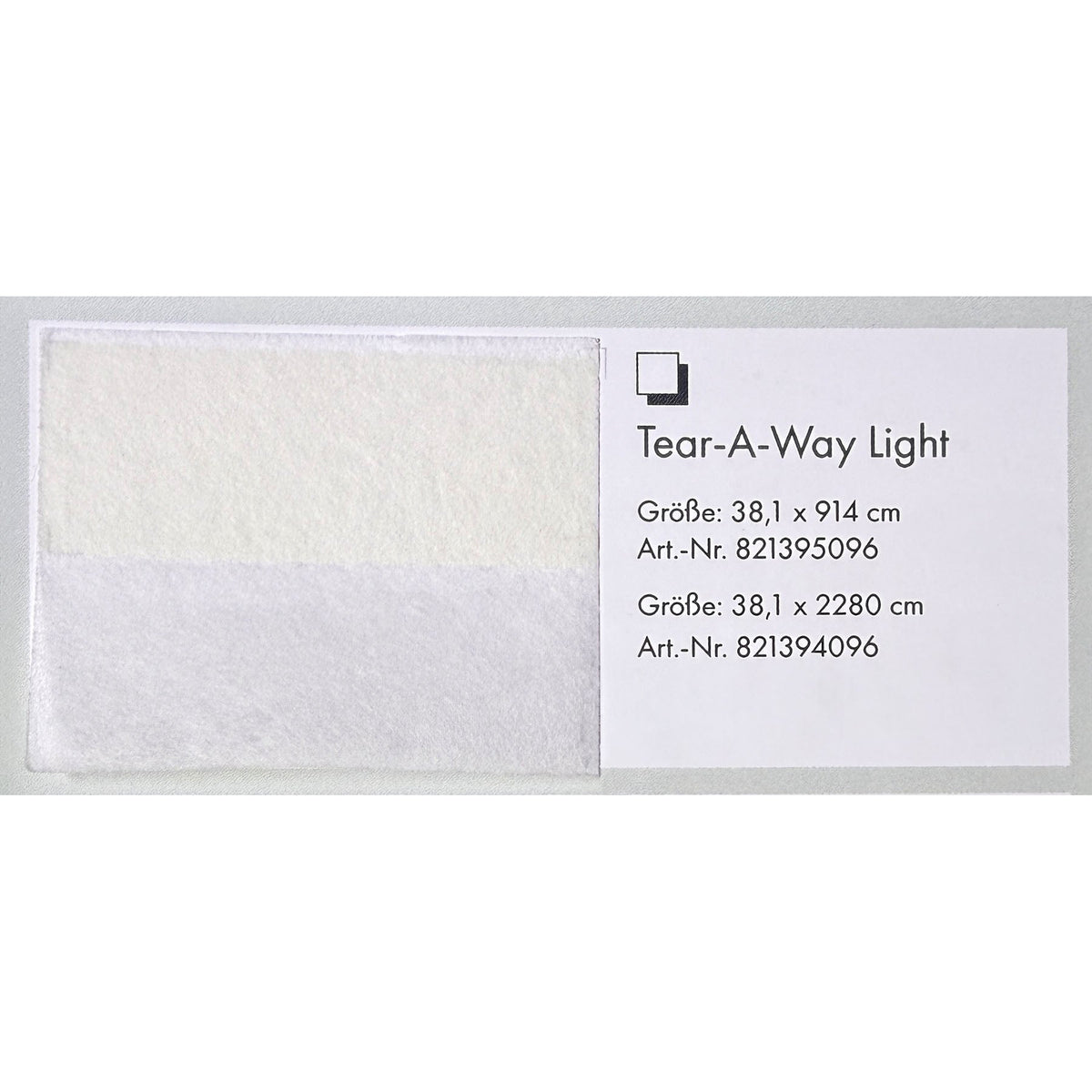 Pfaff Tear-A-Way Light Stabilizer (38,1 x 914 cm / abreißbares Stickvlies)
