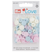 Prym Love Druckknöpfe Color Snaps (12,4 mm/ rosa/ hellblau/ perle/ 30 St.)