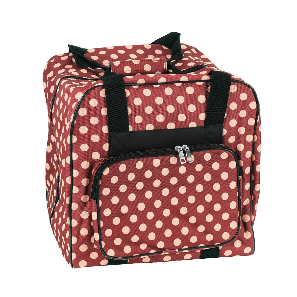 Over-Coverlocktasche (rot/creme gepunktet)