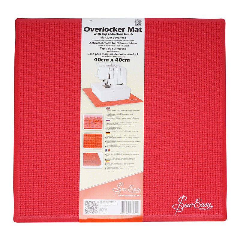 Antirutschmatte für Over- Coverlockmaschinen (40 x 40 cm/ rot)