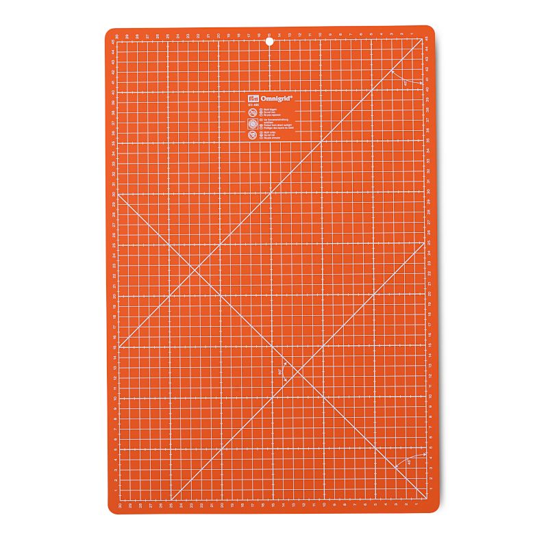 Prym Schneideunterlage (30 x 45 cm/ cm/ inch-Skalierung/ orange)