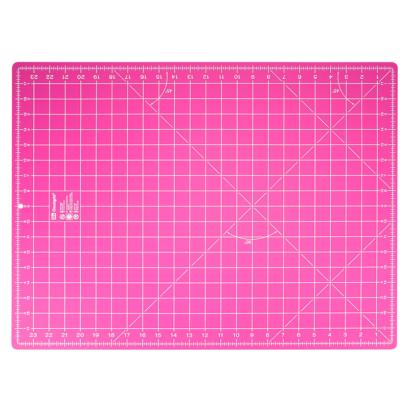 Prym Schneideunterlage (45 x 60 cm/ cm/ inch-Skalierung/ pink)